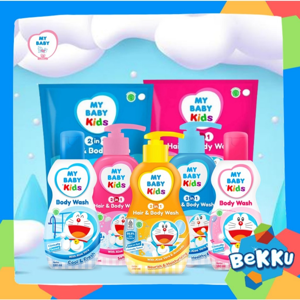 My Baby 2in1 Kids Hair & Body Wash Series / Sabun & Shampo Anak / 2in1 / Sabun Mandi Anak / Bekku