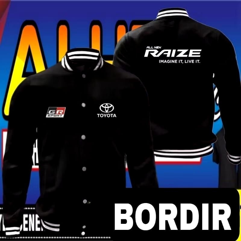 Jaket bordir Toyota raize jaket Toyota raize jaket varsity Toyota raize jaket baseball Toyota raize 