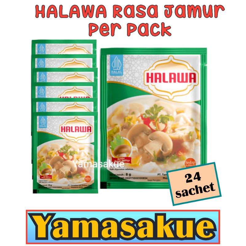 

HALAWA Bumbu serbaguna Rasa Jamur per Pack (24 Sachet)