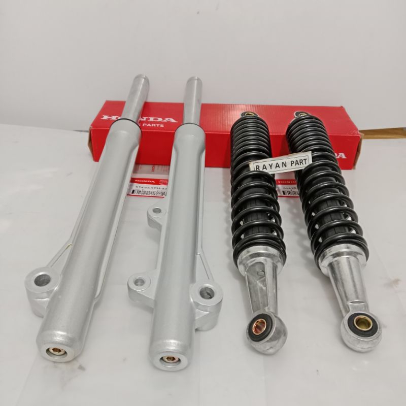 Sok depan tabung+belakang Revo lama Revo lama Supra x 125 karbu kph