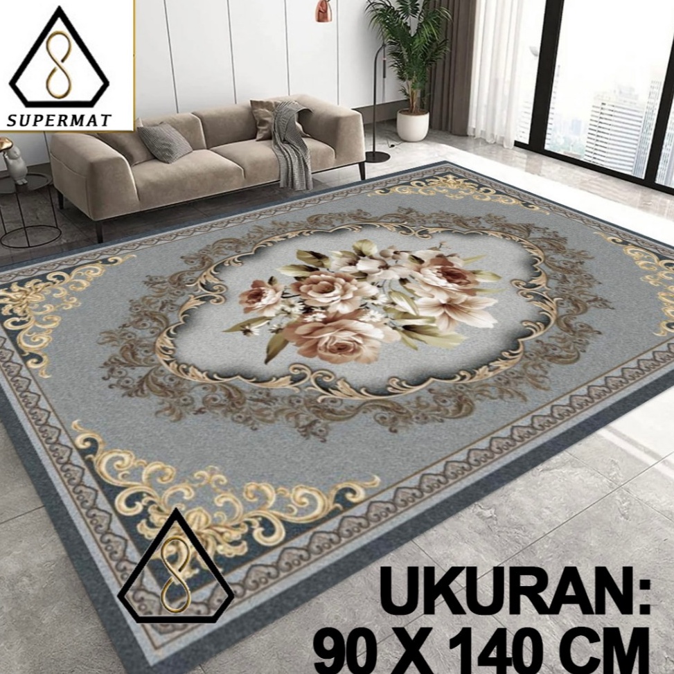 Best SUPERMAT  Karpet Lantai Eropa Polyester Uk 9 x 14 Cm