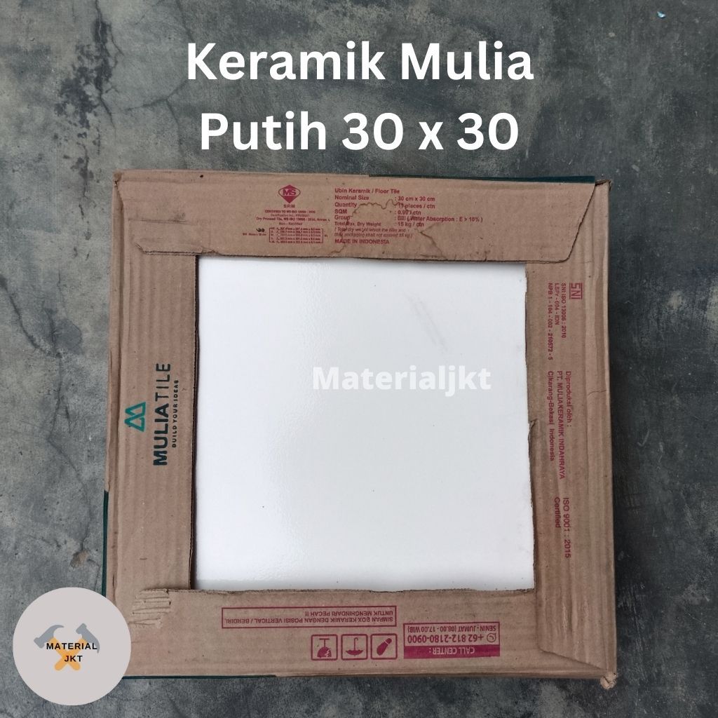 Keramik Putih 30 x 30 Lantai Mulia KW 1 Presisi Tinggal Pasang / Keramik Putih Murah / Keramik Murah
