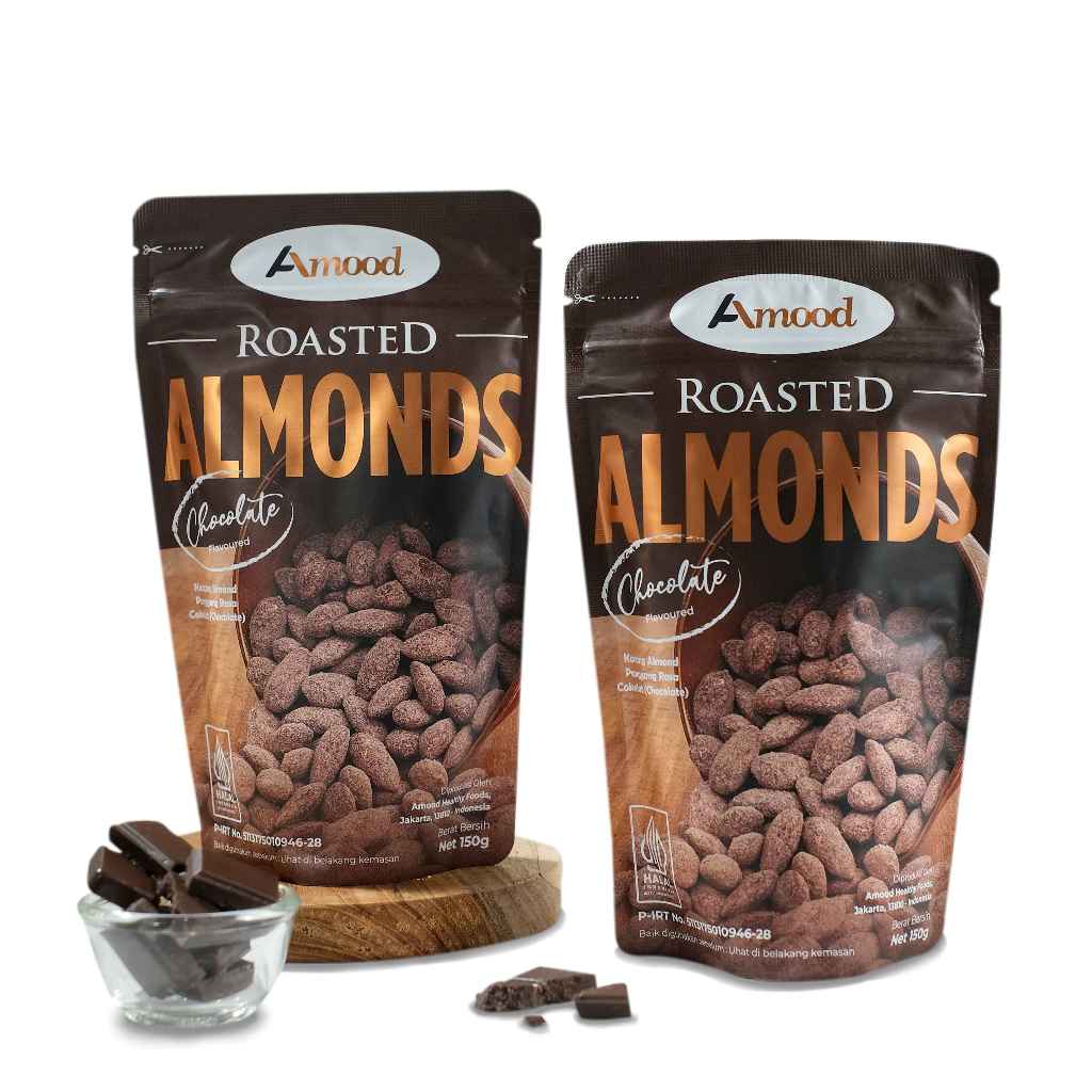 

Kacang Almond Panggang Amood Rasa Chocolate 150gr