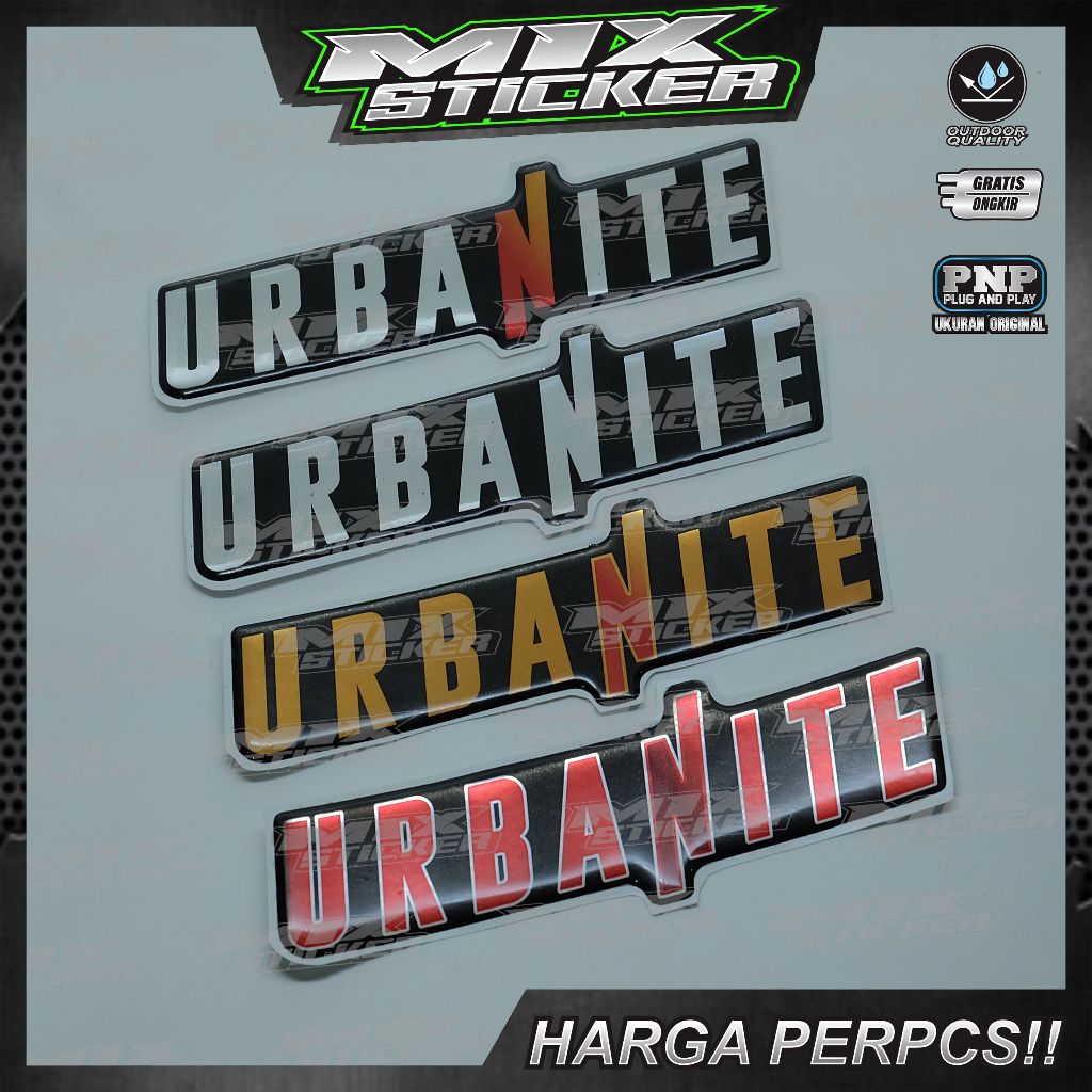 emblem timbul urbanite honda brio | emblem urbanite brio