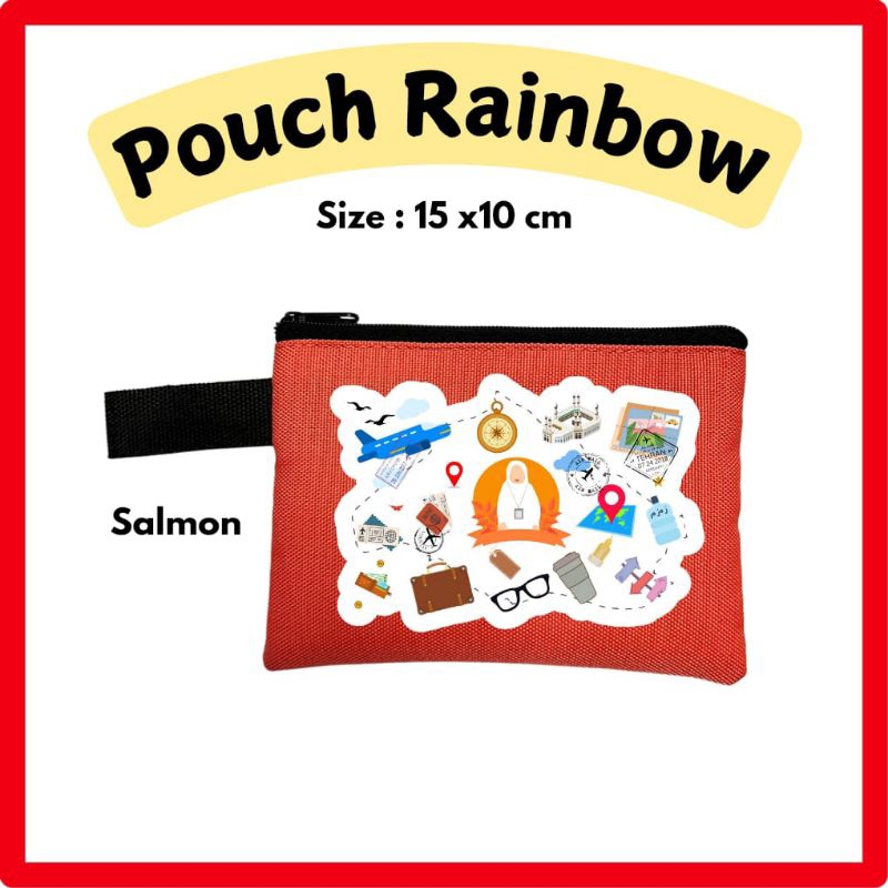 Souvenir Saudi Arabia Pouch Rainbow Oleh Oleh Murah Dompet Koin
