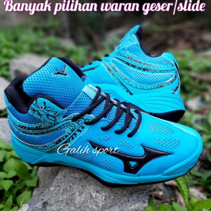 Harga Obral  sepatu volly mizuno thunder blade 2 mid lokal sepatu volly ball voli sepatu voly pria