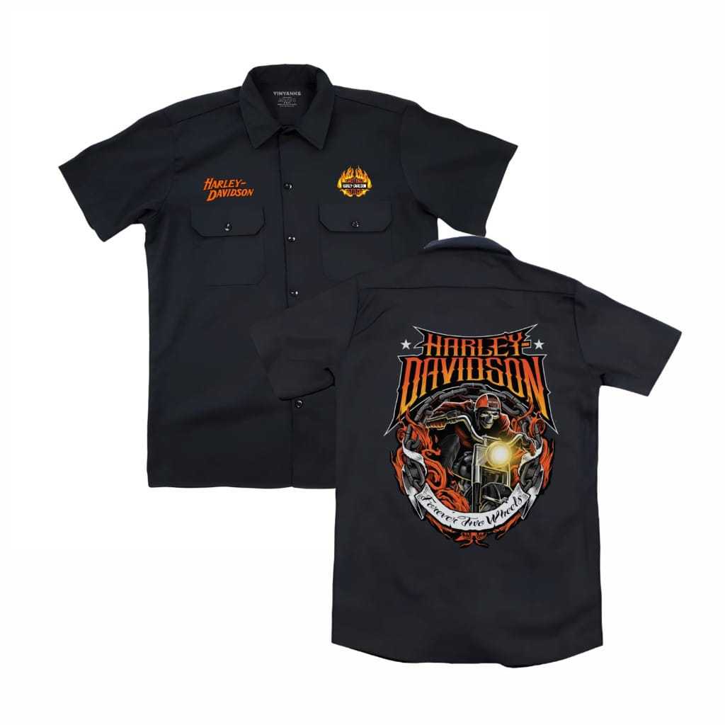 KEMEJA KERJA | WORKSHIRT | PDH HARLEY-DAVIDSON | UNISEX | BAJU PRIA | BAJU WANITA | BAJU DISTRO