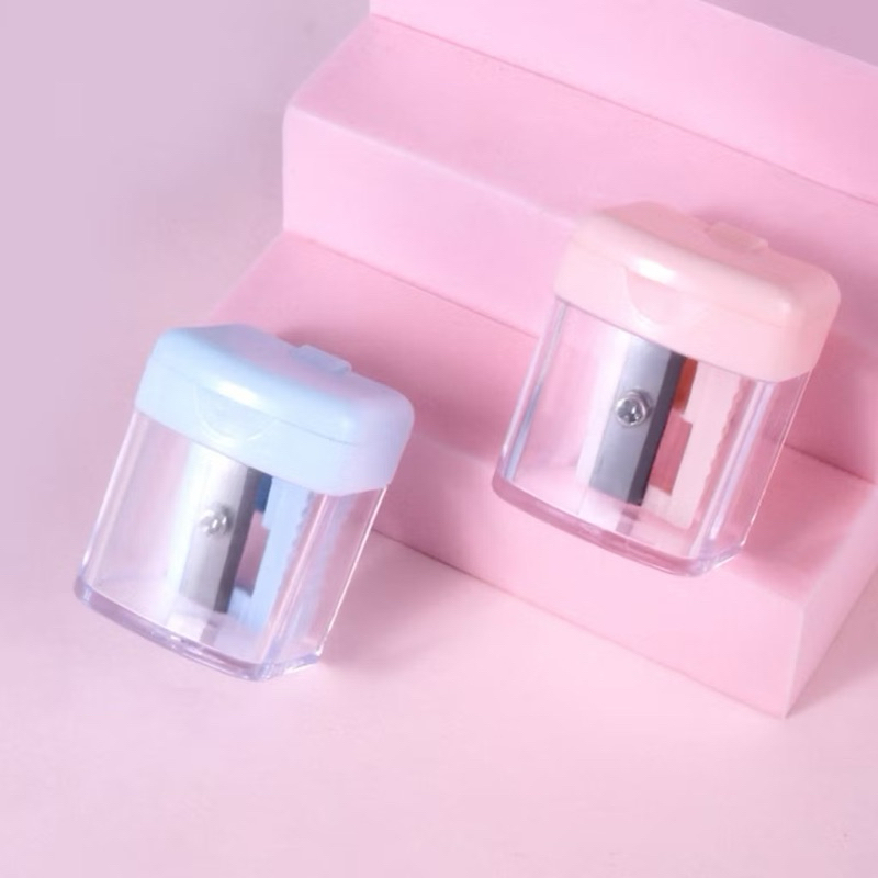 

[READY] Rautan Serutan Pensil Putar Sharpener Dengan Penutup