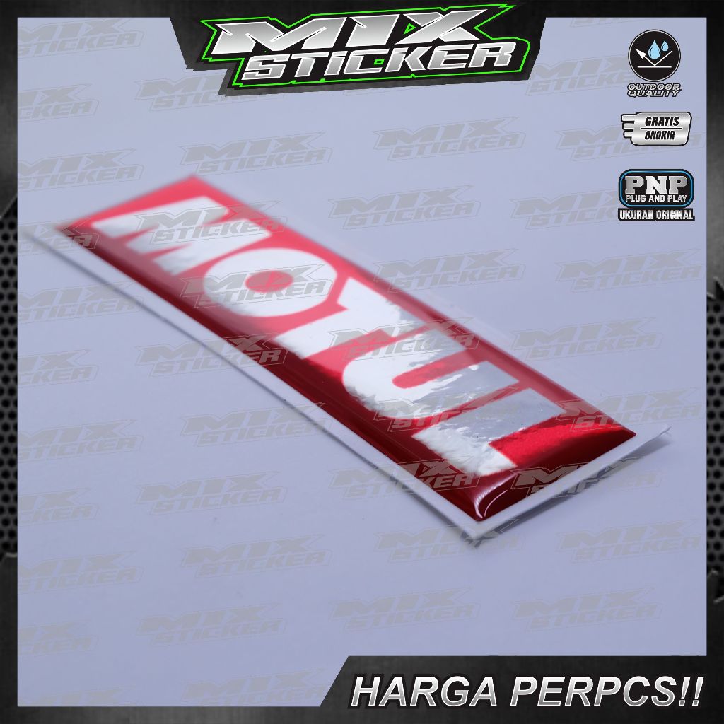 Emblem logo motul / emblem timbul motul / sticker motul / stiker logo motul / emblem 3d motul / stik