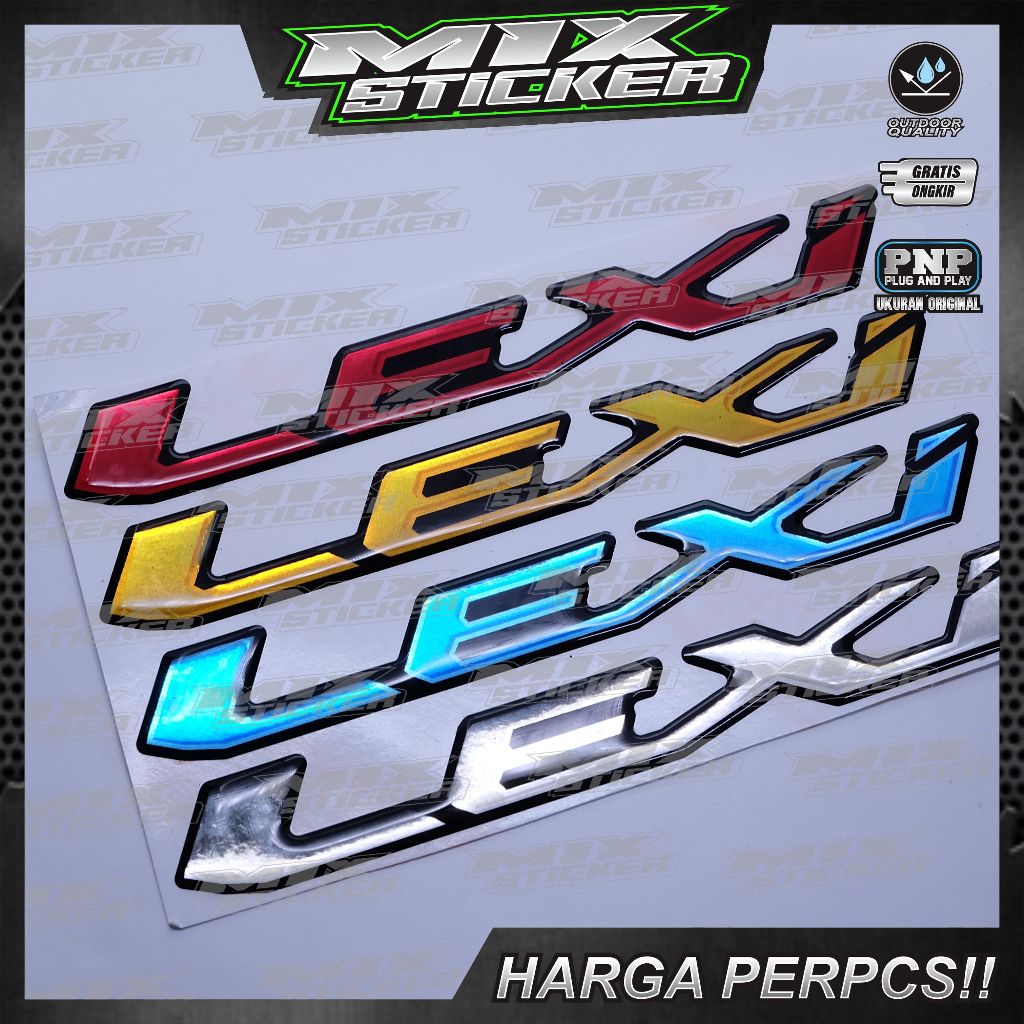 Emblem yamaha lexi / emblem timbul yamaha lexi / emblem titanium lexi / emblem yamaha lexi / stiker 