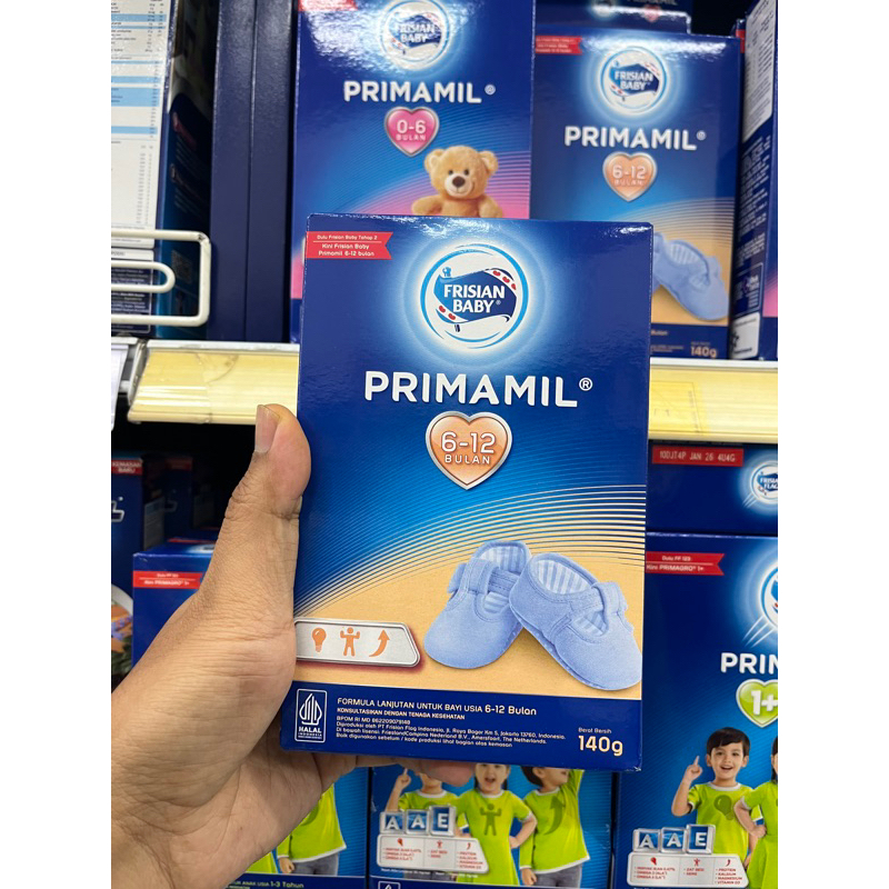Primamil 6-12 bulan Kemasan 140gr | Frisian Flag | Susu Bendera | Susu Bayi