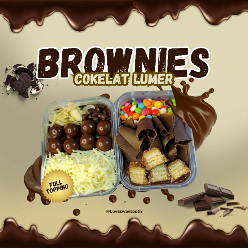 

Brownies Full Topping 250ml - Cokelat Lumer - Dessert - Snack murah