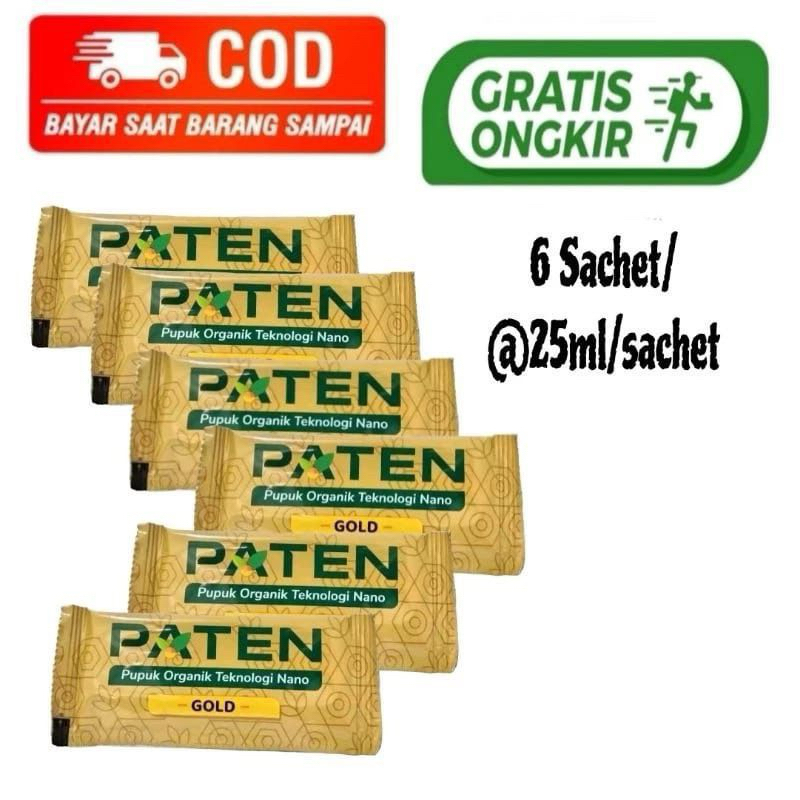[6 sachet] PUPUK PATEN GOLD / PUPUK ORGANIK CAIR PATEN GOLD