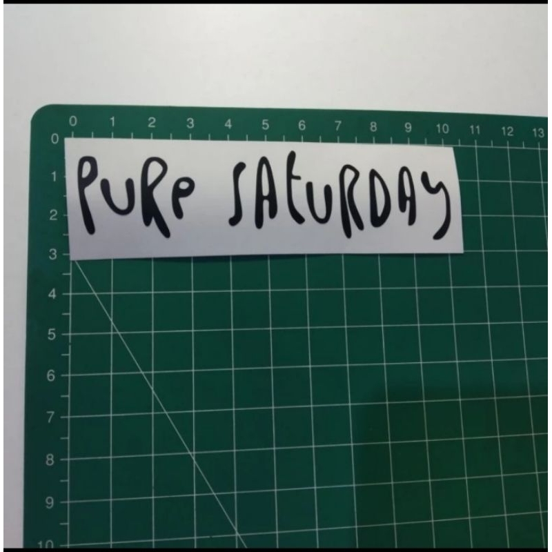 

stiker cutting pure saturday