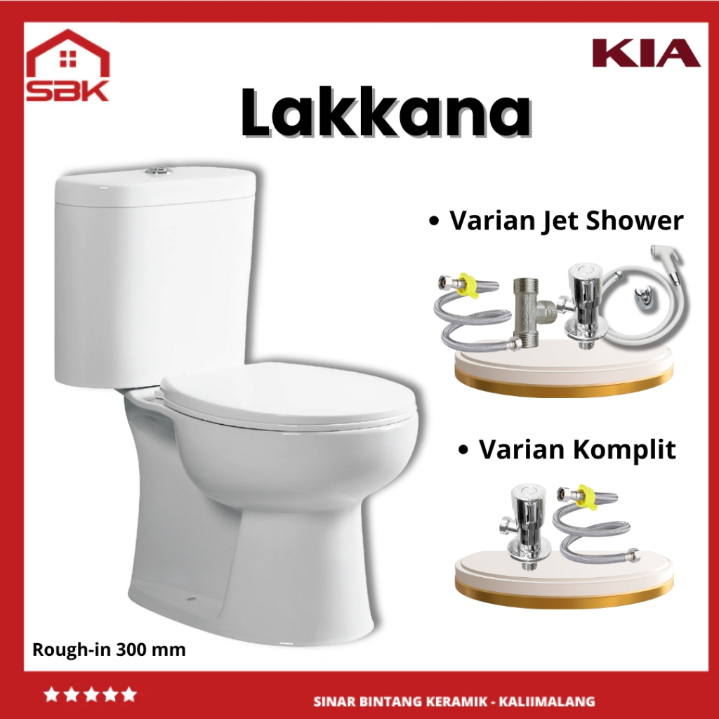 Kloset Duduk KIA Lakkana / Monoblock / Toilet Duduk KIA Lakkana
