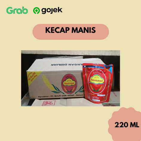 

Kecap Manis Nasional Pouch 220ml - 24 Pcs (1 Dus)