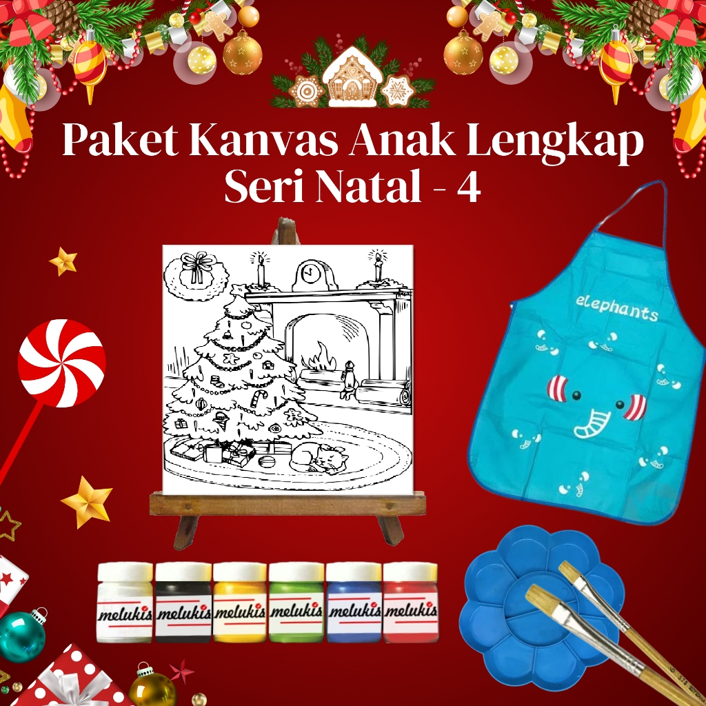 

Kanvas Gambar Paket Lengkap Seri Natal Terbaru Gambar Melukis Coloring 4