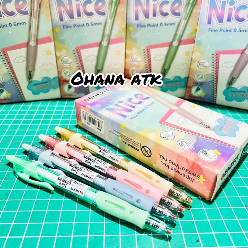 

( 1 BIJI ) Gel Pen GP-2 BENEFIT PASTEL COLOR Gel Pulpen Pena BENEFIT 0.5 mm