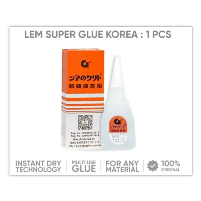 

Lem Super Glue Korea Lem G Lem Setan Serbaguna