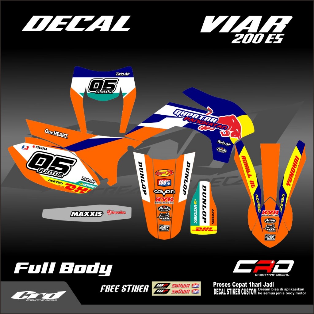 Decal Viar Cross-x 200es custom Decal Viar 200 es Decal viar free reques