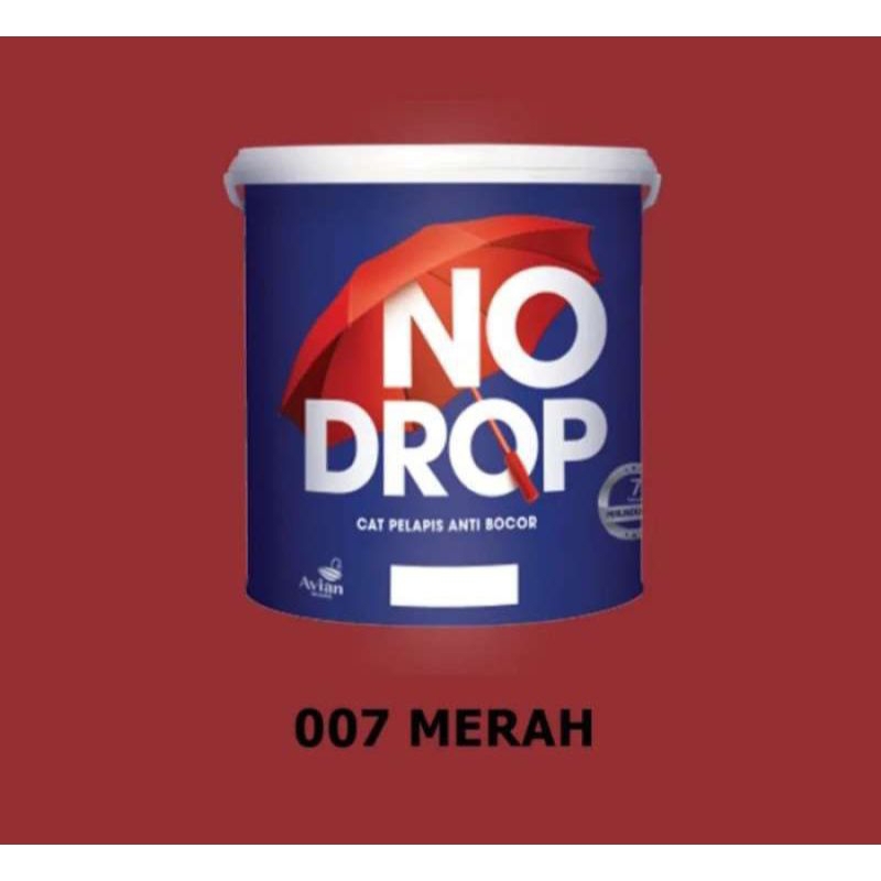 Cat tembok Nodrop 007 Merah 1 kg warna Merah cat dinding kedap air