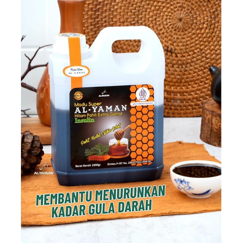 

Al Yaman Asli Termurah - Madu Hitam Pahit 1Kg Mengobati Diabetes Kolesterol Darah Tinggi