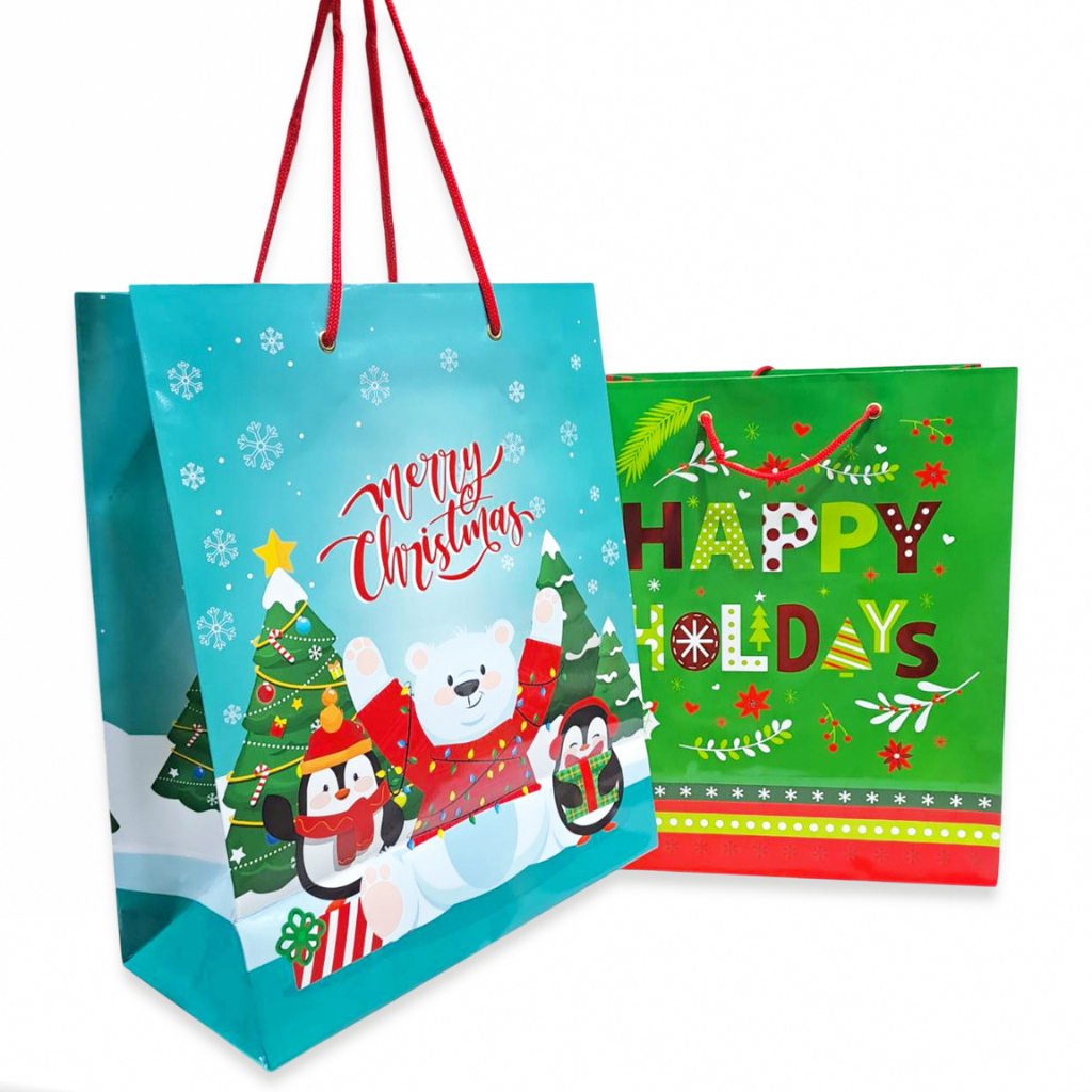

Tas Souvenir / Gift Bag Natal Kiky Paperbag C Foil Xmas Joy - 621818NX