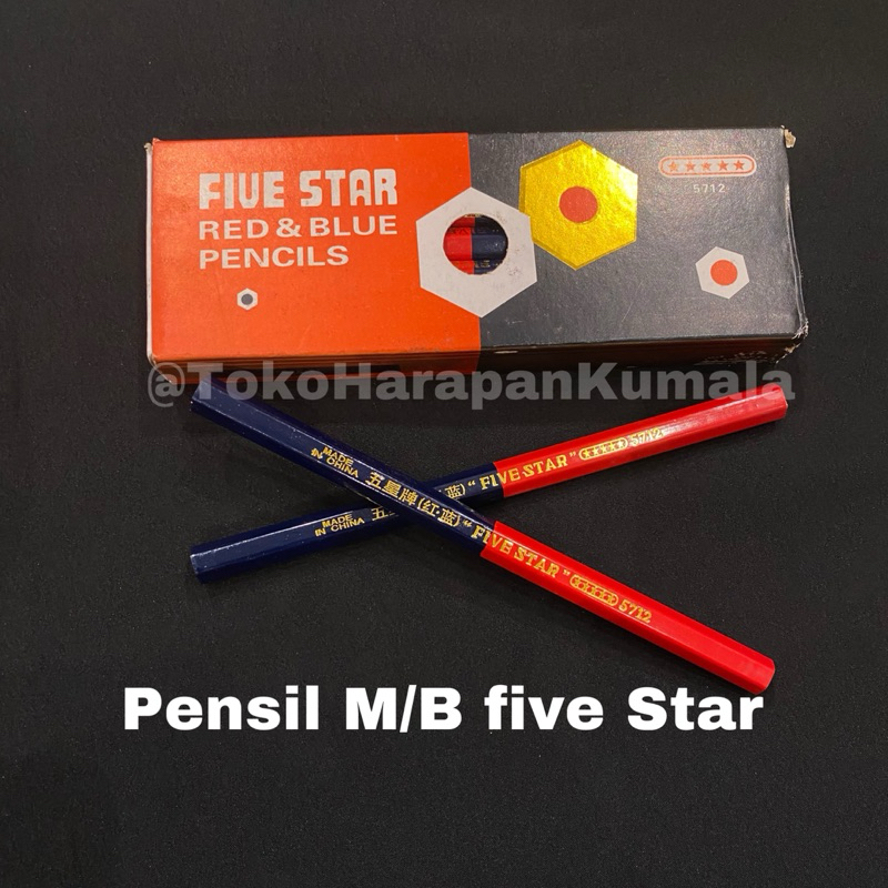 

Pensil Jahit Pola Merah Biru Merek Five Star Besar per BIJI