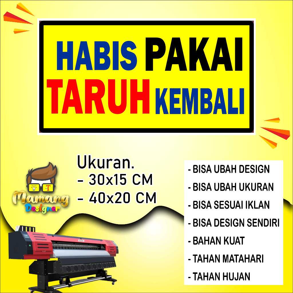 

Cetak Sticker Untuk Peringatan Benda Habis Pakai Kuning