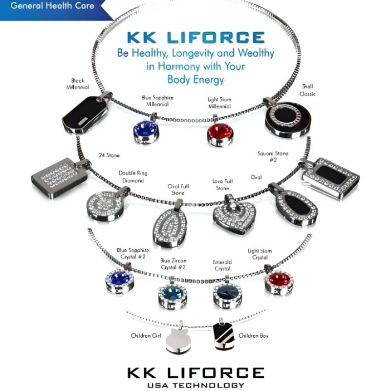Kalung Kesehatan Energy Skalar Murni | Terapi Kesehatan Pria & Wanita - KK Liforce Silver