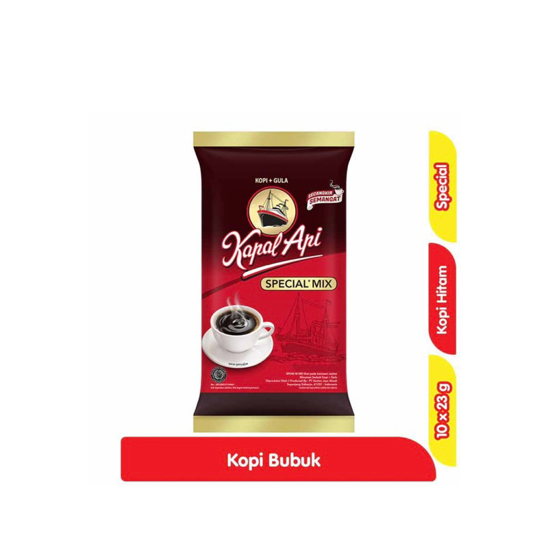 

Kapal Api Kopi Bubuk Instan Spesial Mix 10x23 g