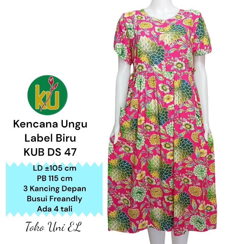 DASTER CHIBI KENCANA UNGU LD 100 - 105 DS 47 LABEL BIRU
