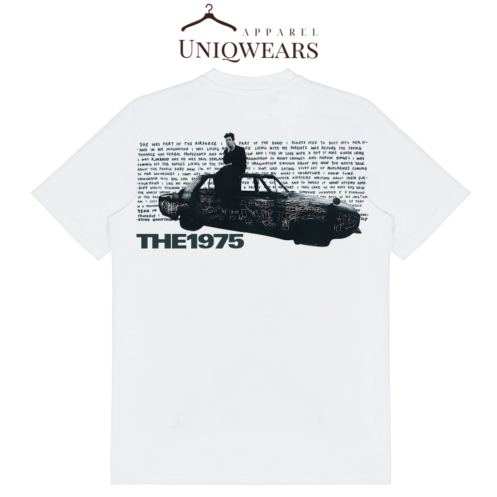 T-shirt 24s Baju Lengan Pendek Unisex " The 1975 Band Music Quote Merch "