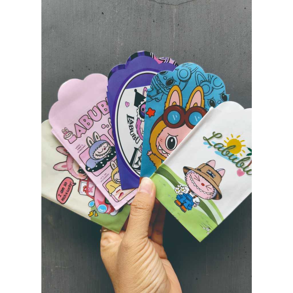 

50 Pcs Amplop Lebaran 2025 Siap Pakai Motif Labubu dan Sanrio