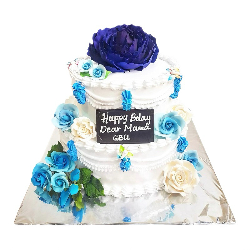 

Cake Flower Blue 2 Tier