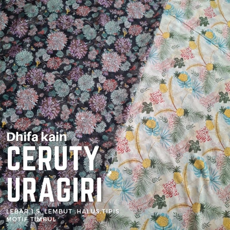 kain sifon rubiah motif timbul / kain ceruty uragiri