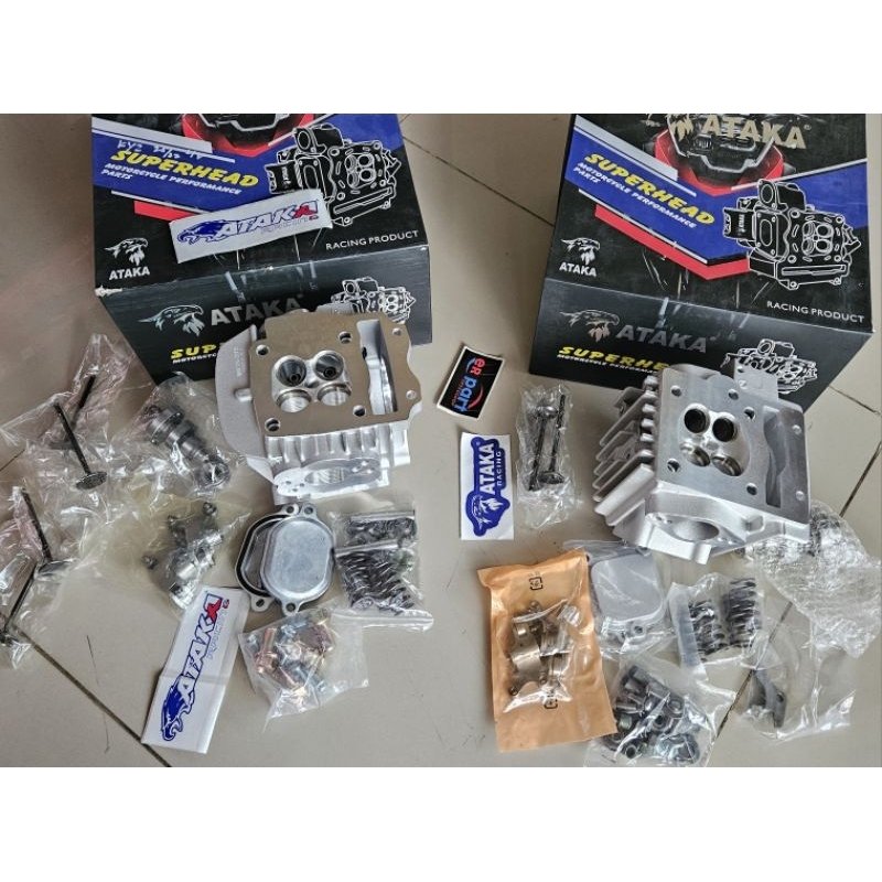 Head Supra 125 kharisma 4 klep sum racing ataka