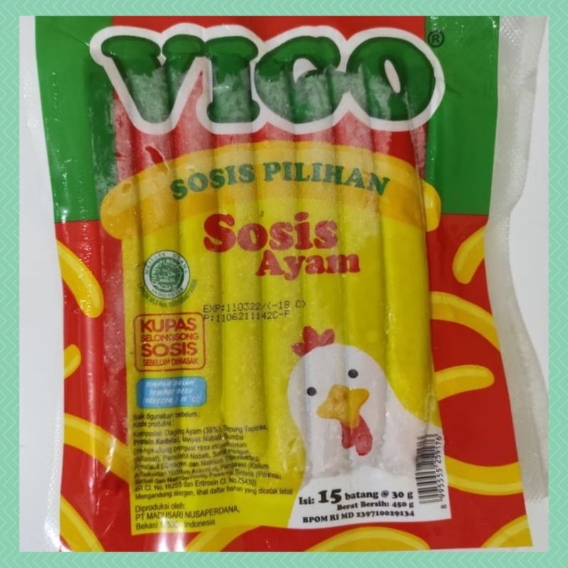 

VIGO Sosis Ayam Panjang 15 Pcs 450gr