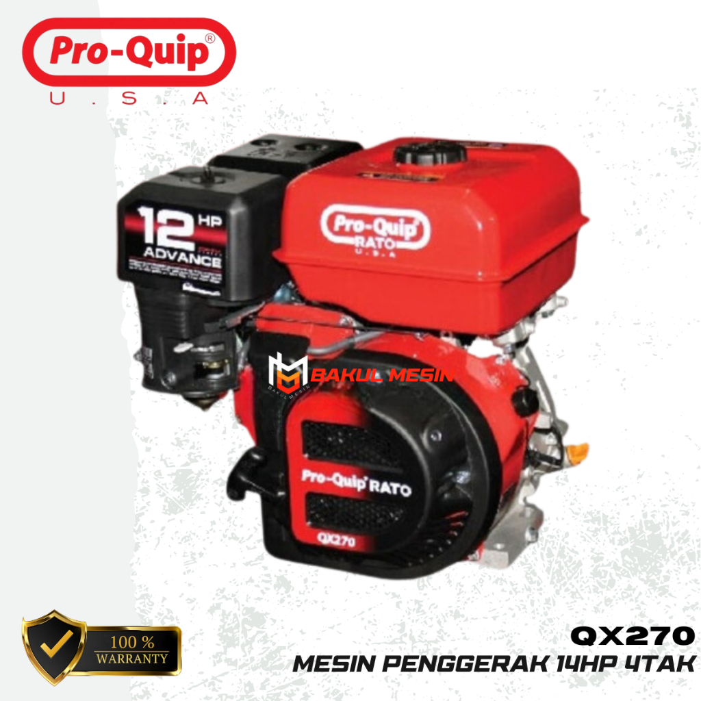 PROQUIP QX270 Mesin Penggerak Gasoline Engine Bensin 12HP QX 270