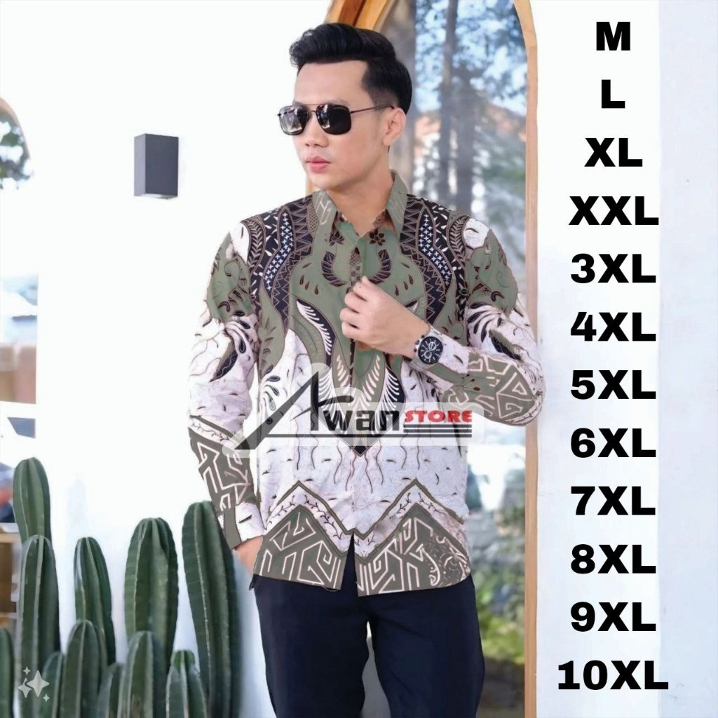 BATIK JUMBO M L XL XXL 3XL 4XL 5XL 6XL 7XL 8XL 9XL 10XL Terbaru batik Dewasa BATIK Hijau BatikHijau 