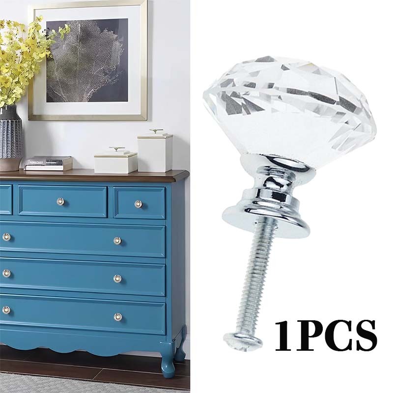 Knop Crystal Vintage Handle Knob Tarikan Laci Kristal Drawer Knobs Crystal Knob Kenop