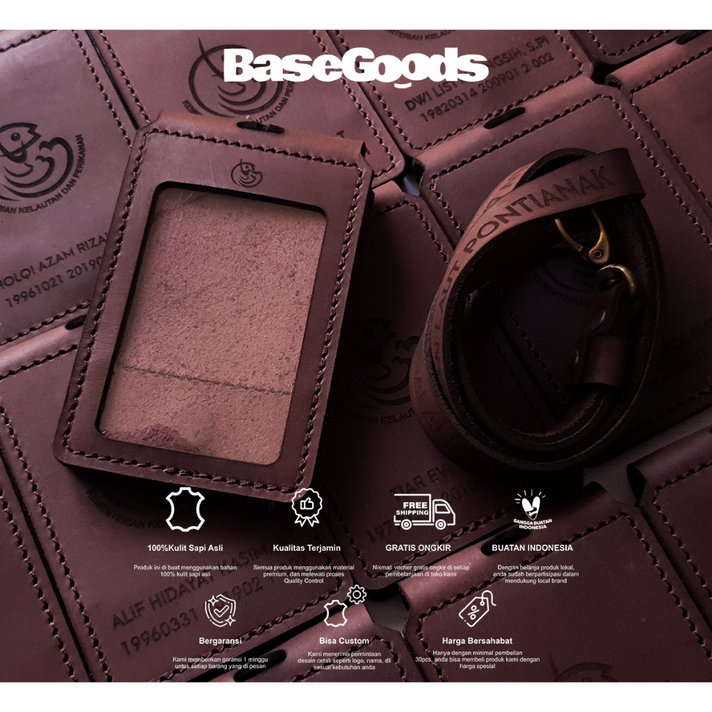 

ID CARD HOLDER LIPAT CUSTOM LIPAT | NAMETAG KULIT CUSTOM