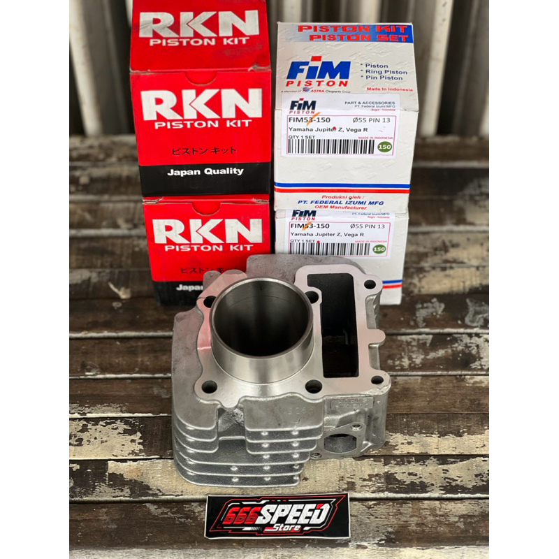 blok boring bore up racing custom jupiter z vega crypton 5tp ganti liner 130 150 200 cc piston 55.25