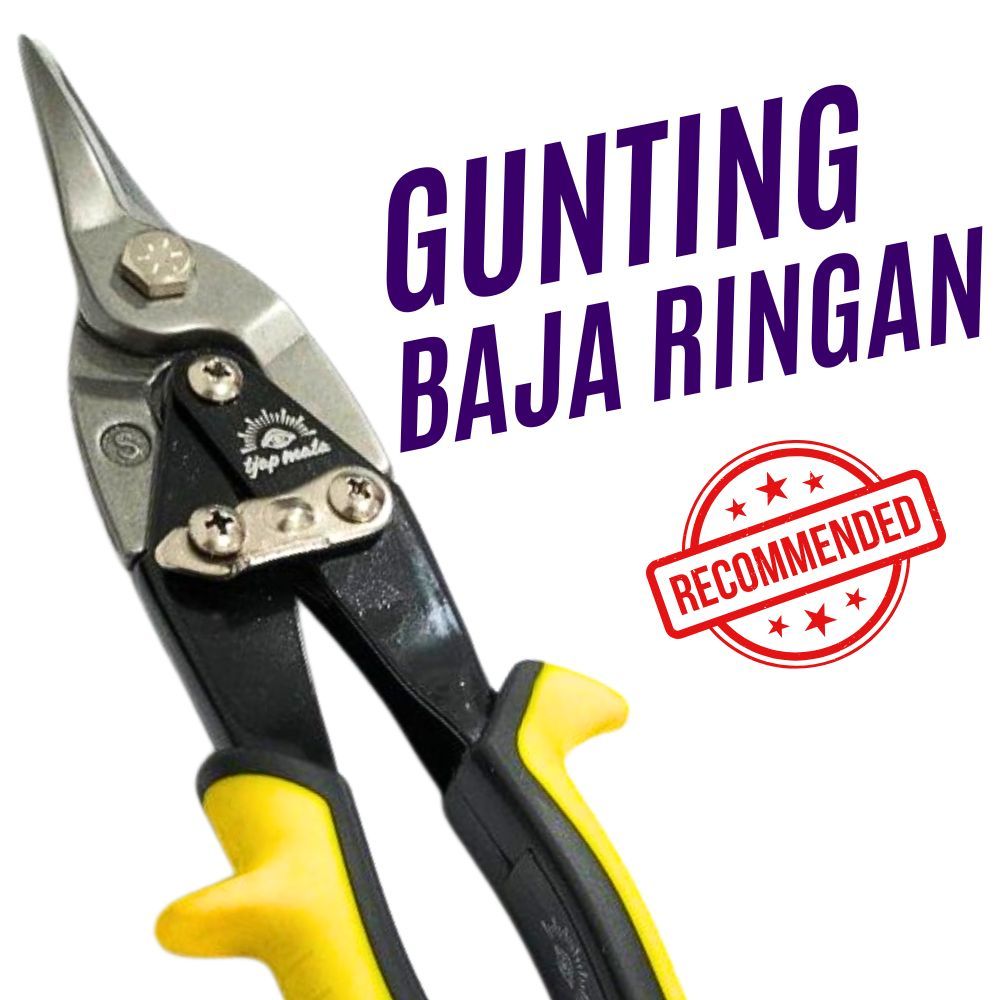Gunting Seng Baja Ringan Holo Galvalum Cap Mata Lurus 10 inch