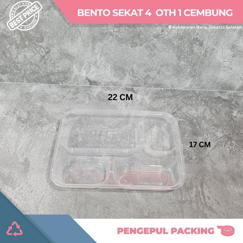Mika bento thinwall sekat 4 / mika nasi sekat 4 (OTH-1) -25set