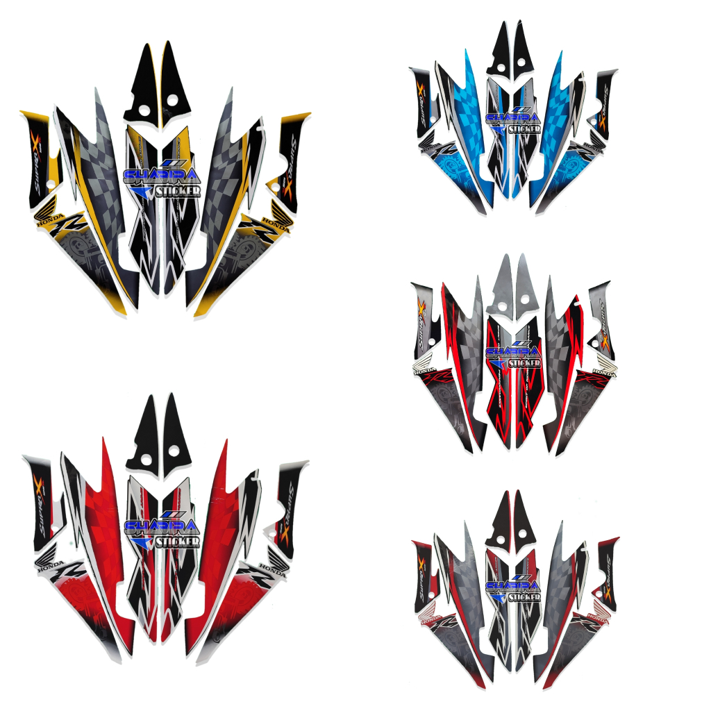 STRIPING STICKER & LIS LES BODY MOTOR HONDA SUPRA X 125R 2008 FULLSET