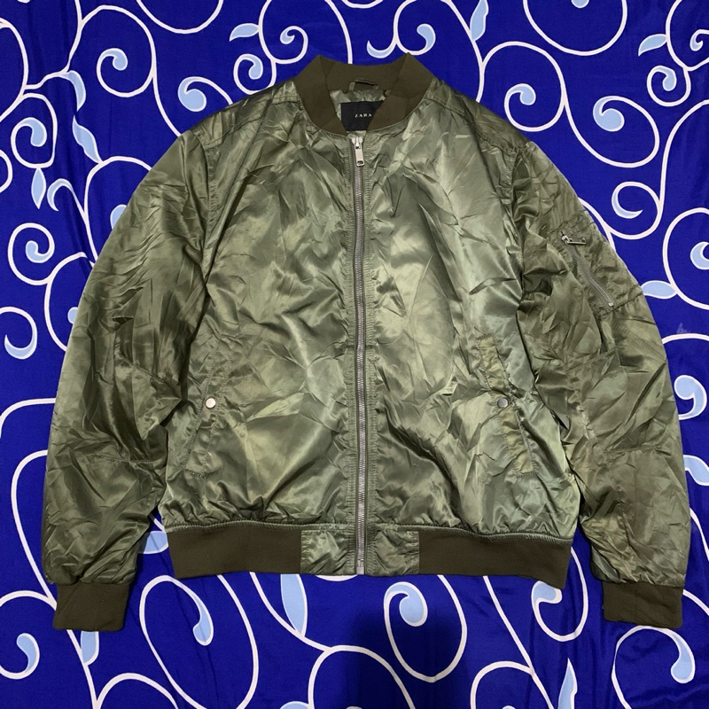 zara bomber army jacket