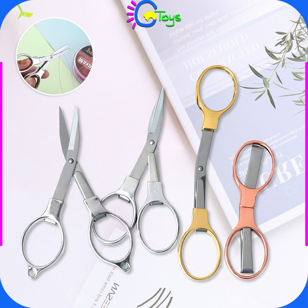 

CR-C1199 Gunting Lipat Portable Bahan Stainless Steel / Gunting Lipat Mini Gunting Travel Scissors Serbaguna Model Kacamata