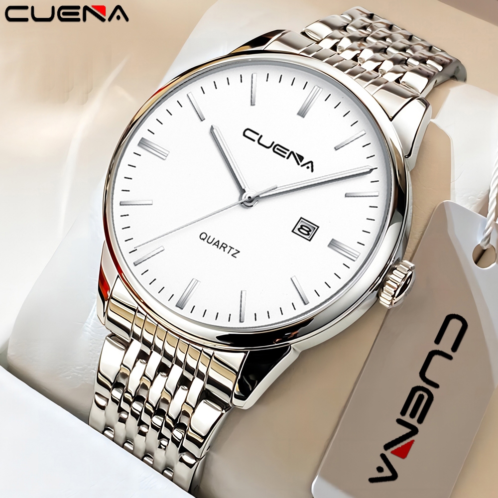 Jam Tangan Pria CUENA Original Tahan Air Analog Kalender Army Quartz Anti Air Untuk Jam Tangan Cowok