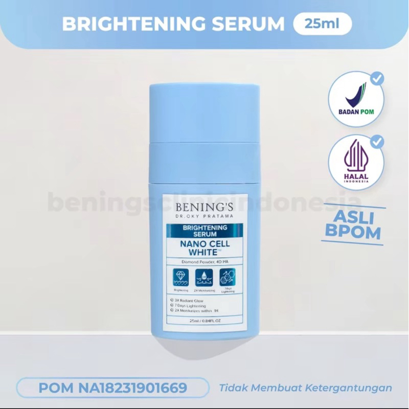 SERUM BRIGHTENING SKINCARE /  BENINGS SKINCARE DR OKY PRATAMA / BENING'S CLINIC - BENINGS CLINIC